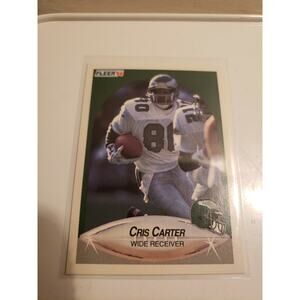 Cris Carter 1990 Fleer #81 - Philadelphia Eagles - NFL - Fresh Pull